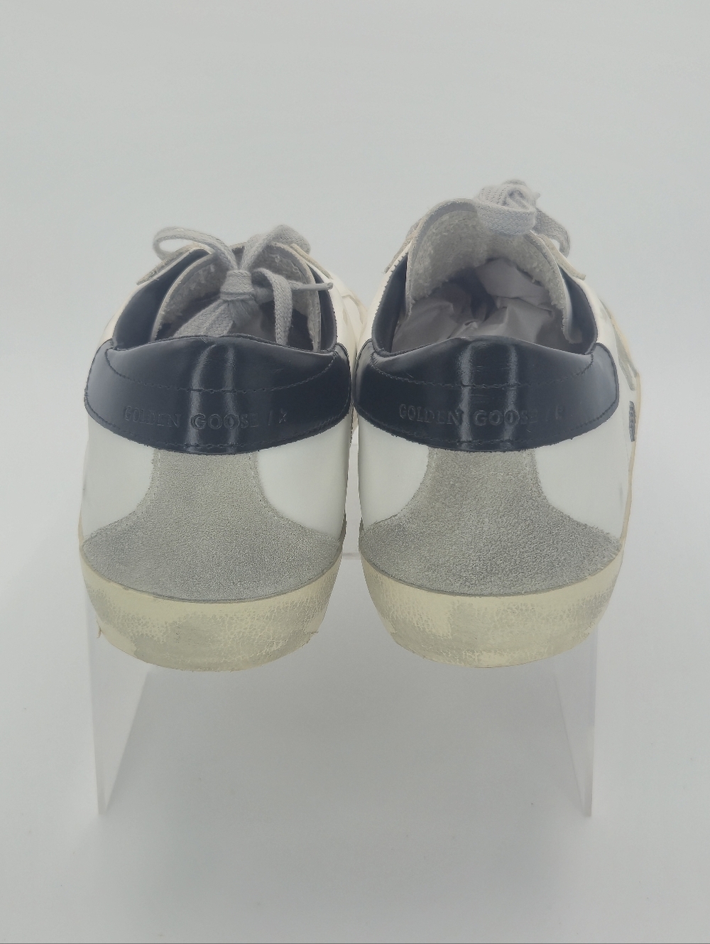 Golden Goose Super-Star White, Gray, Blk Low-Top Sneakers Men's Size EU 47 US 14 - Picture 5 of 16